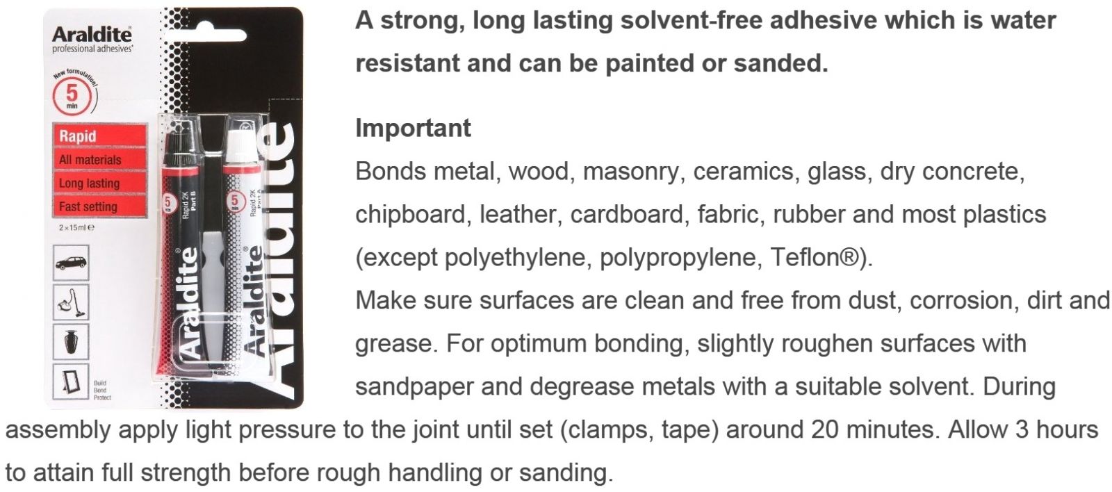 דבקים אפוקסי ארלדייט ARALDITE EPOXY ARA400005